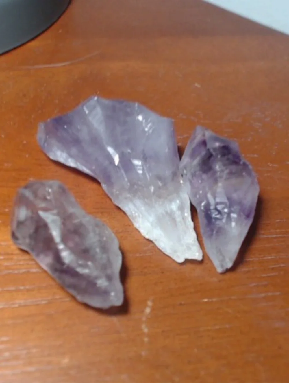 Dark Amethyst Crystal Decorative Accent Stones Broken Point Lot (14)
